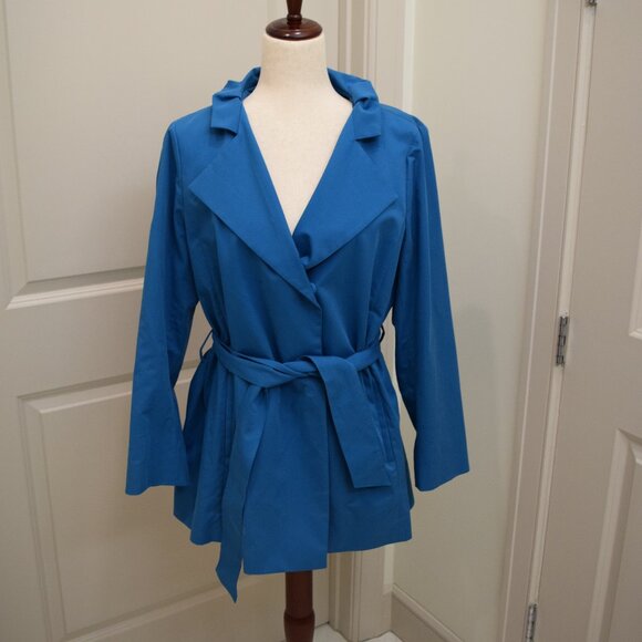 Lavia18 Jackets & Blazers - Lavia18 - Blue Wrap Coat - IT46 (US 10/12)